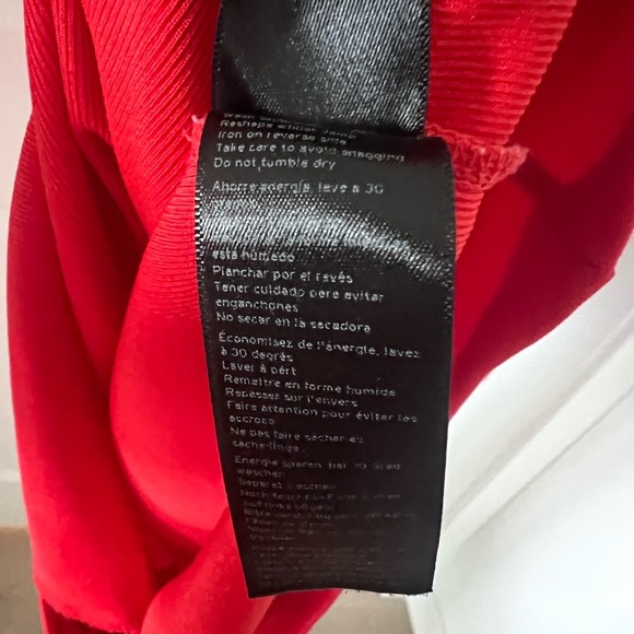 Topshop Red Sheath Midi Dress with Cutouts - Picture 9 of 10